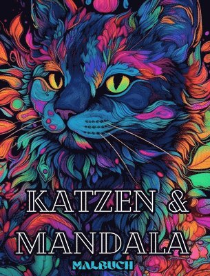 bokomslag Katzen mit Mandalas - Malbuch für Erwachsene. Wunderschöne Malvorlagen