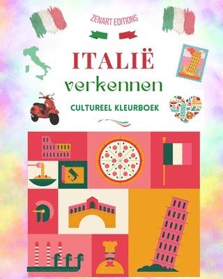 bokomslag Itali verkennen - Cultureel kleurboek - Klassieke en hedendaagse creatieve ontwerpen van Italiaanse symbolen