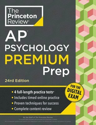 Princeton Review AP Psychology Premium Prep, 24th Edition: 5 Practice Tests + Digital Practice Online + Content Review