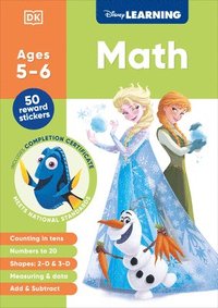 bokomslag Disney Learning Math (Ages 5-6): Kindergarten Counting, Measuring, Add & Subtract Workbook for Kids, Curriculum-Based