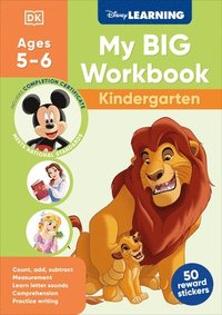 bokomslag Disney Learning Big Workbook Kindergarten: Math & English Workbook for Kids Aged 5-6, Curriculum-Based