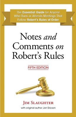 bokomslag Notes and Comments on Robert's Rules, Fifth Edition