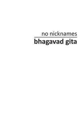 bokomslag no nicknames Bhagavad Gita