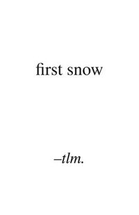 bokomslag first snow
