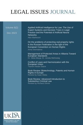 bokomslag Legal Issues Journal 9(2)
