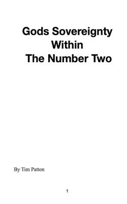 Gods Sovereignty Within The Number Two 1