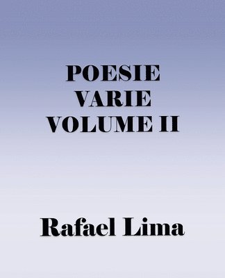 bokomslag Poesie Varie Volume II