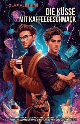 bokomslag Die Küsse mit Kaffeegeschmack: Eine humorvolle Gay-Romance über magische Pannen, Kaffeezauber und eine Katze mit großen Plänen