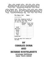 Charles Doria, Richard Kostelanetz - Doubloon Quartoon, Häftad