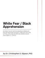 bokomslag White Fear / Black Apprehension