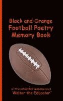 bokomslag Black and Orange Football Poetry Memory Book
