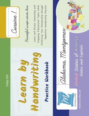 bokomslag Handwriting Practice Workbook - United States of America, States and Capitals - Cursive, Level 1