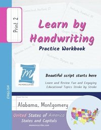 bokomslag Learn by Handwriting, Practice Workbook - United States of America, States and Capitals - Print, Level 2