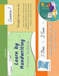 bokomslag Handwriting Practice Workbook - Numbers from 1 to 50 - Words and Numbers - Cursive, Level 1