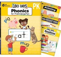 bokomslag 180 Days(tm) Phonics, High-Frequency Words, Reading, and Printing: Prekindergarten: 4-Book Set