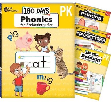 bokomslag 180 Days(tm) Phonics, High-Frequency Words, Reading, and Printing: Prekindergarten: 4-Book Set