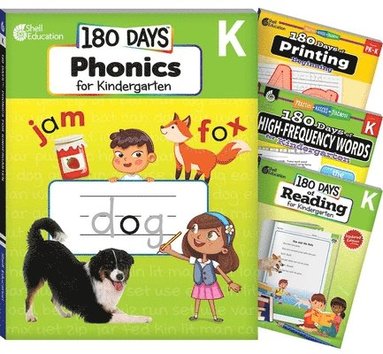 bokomslag 180 Days(tm) Phonics, High-Frequency Words, Reading 2nd Edition, and Printing: Kindergarten: 4-Book Set