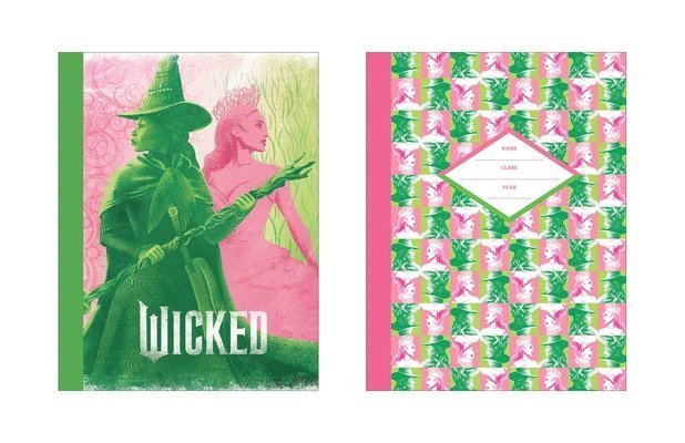 Wicked Pink & Green Composition Notebook Set (Set of 2) 1