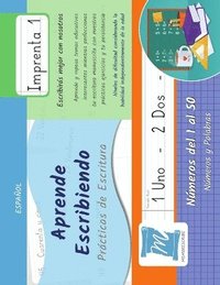 bokomslag Practicas de Escritura - Números del 1 al 50 - Letra Imprenta, Nivel 1