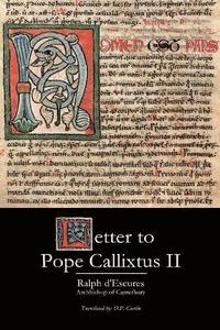 bokomslag Letter to Pope Callixtus II