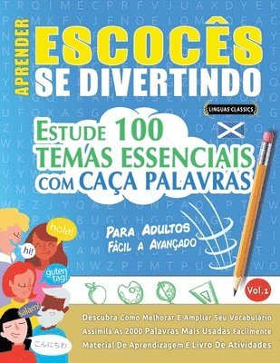 Aprender Escocês Se Divertindo! - Para Adultos: Fácil a Avançado - Estude 100 Temas Essenciais Com Caça Palavras - Vol.1 1