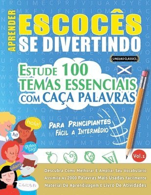 Aprender Escocês Se Divertindo! - Para Principiantes: Fácil a Intermédio - Estude 100 Temas Essenciais Com Caça Palavras - Vol.1 1