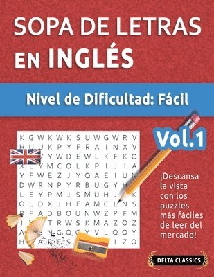 bokomslag Sopa de Letras En Inglés - Nivel de Dificultad