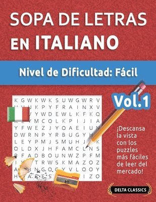 bokomslag Sopa de Letras En Italiano - Nivel de Dificultad