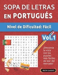 bokomslag Sopa de Letras En Portugués - Nivel de Dificultad