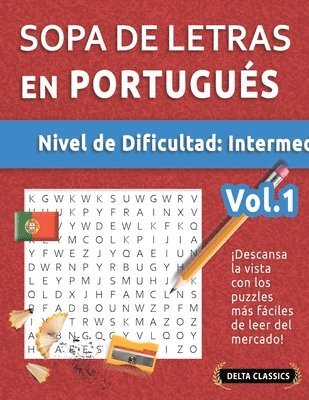 bokomslag Sopa de Letras En Portugués - Nivel de Dificultad