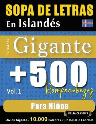 bokomslag Sopa de Letras En Islandés Formato Gigante