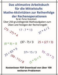bokomslag ultimative Arbeitsbuch zur Reihenfolge der Rechenoperationen in der Mathematik für die Mittelstufe