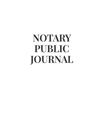 bokomslag Official Notary Journal