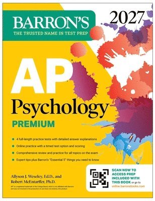 AP Psychology Premium, 2027: Prep Book with 3 Practice Tests + Comprehensive Review + Online Practice