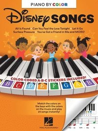 bokomslag Piano-By-Color - Disney Songs: Color-Coded Notation with Matching Stickers Make Playing Songs from Beloved Disney Movies on Piano Super Easy and Fun!