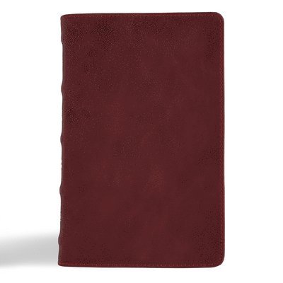 CSB Personal Size Bible, Holman Handcrafted Collection, Premium Marbled Burgundy Calfskin 1