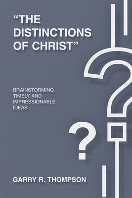 bokomslag &quot;The Distinctions of Christ&quot;