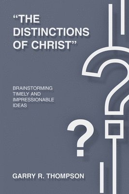 bokomslag "The Distinctions of Christ"