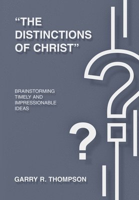 bokomslag &quot;The Distinctions of Christ&quot;