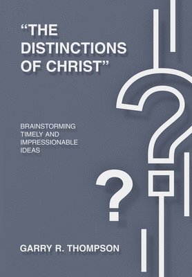 bokomslag "The Distinctions of Christ"