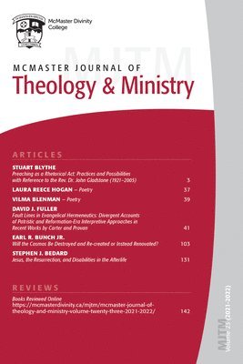 McMaster Journal of Theology and Ministry 1