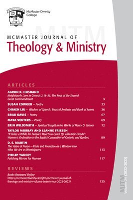 bokomslag McMaster Journal of Theology and Ministry: Volume 24, 2022-2023