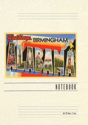 Vintage Lined Notebook Greetings from Birmingham, Alabama 1