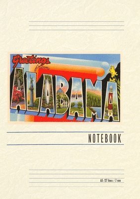 Vintage Lined Notebook Greetings from Alabama 1