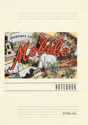 bokomslag Vintage Lined Notebook Greetings from Mobile