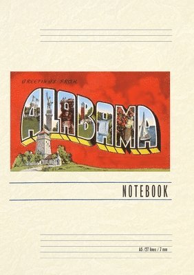 Vintage Lined Notebook Greetings from Alabama 1