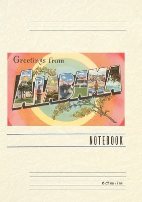 Vintage Lined Notebook Greetings from Alabama 1