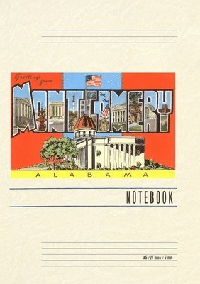 Vintage Lined Notebook Greetings from Montgomery, Häftad