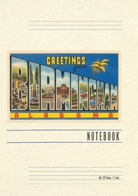 Vintage Lined Notebook Greetings from Birmingham 1