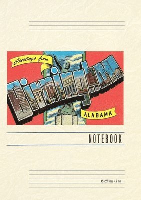 Vintage Lined Notebook Greetings from Birmingham 1